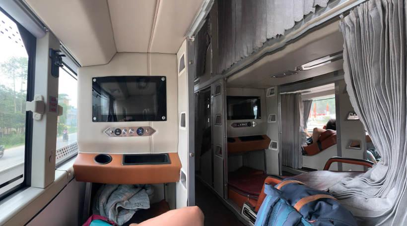 Sleeper bus from Ninh Minh to Hue in Vietnam